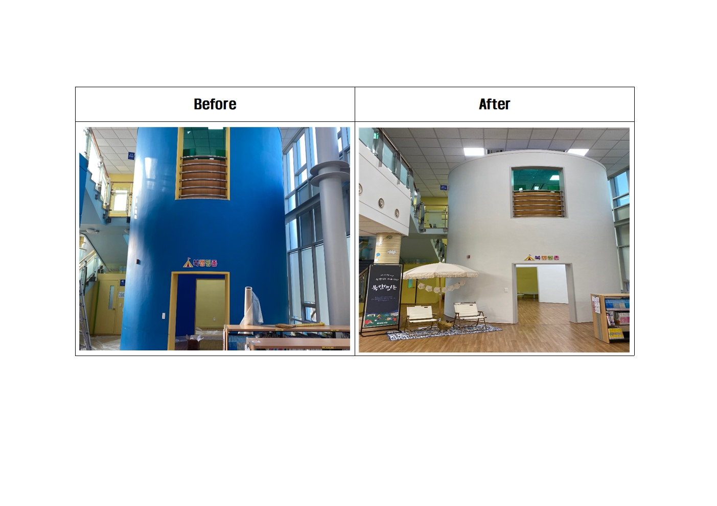 (봉곡도서관) 어린이자료실 도색 첨부 이미지